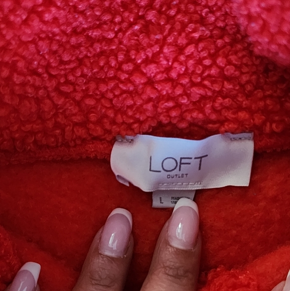LOFT Teddy sherpa sweater - Picture 2 of 2